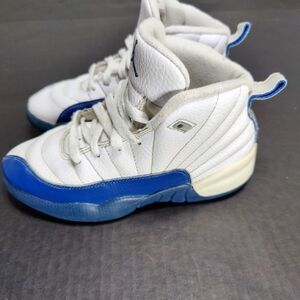 Nike Air Jordan Retro 12 TD French Blue White Basketball Sneakers Youth Sz 1.5Y